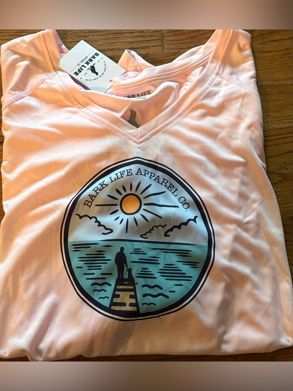 Bark Life LS VNeck DriFit Shirt, Pink, Size XXL, NWT